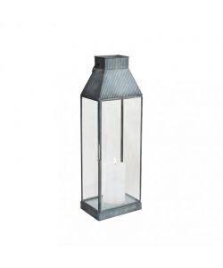 Cosma Lanterna Kassy Grande Grigia in Vetro 18x12,5x51 cm per Esterni