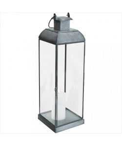 Cosma Lanterna Kylie Grande Grigio 17,5x17,5x52 cm in Vetro per Esterni