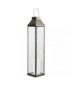 Cosma Lanterna Lillian Grande Bronzo Vetro 14,5x14,5x68 cm Decorativa