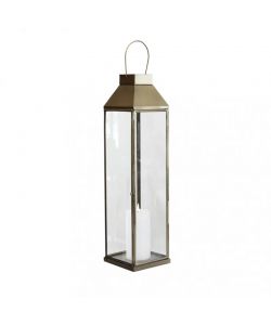 Cosma Lanterna Lillian Media Bronzo 14,5x14,5x57 cm in Vetro Decorativa