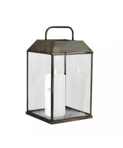 Cosma Lanterna Keisha Piccola Bronzo 25x25x46 cm in Vetro per Esterni