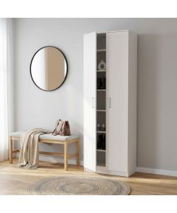 Cosma Mobile 2 Ante Bianco 60x33x192 cm in Truciolare Bilaminato