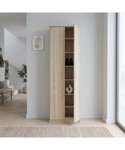 Cosma Mobile 2 ante Quercia Chiaro cm 60x33x192 h Truciolare Bilaminato