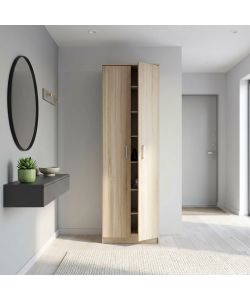 Cosma Mobile 2 ante Quercia Chiaro cm 60x33x192 h Truciolare Bilaminato