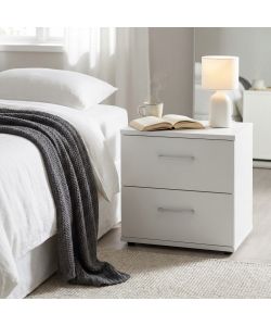 Cosma Comodino Ares Bianco 2 Cassetti 44,4x33x40 cm Moderno Legno