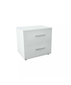 Cosma Comodino Ares Bianco 2 Cassetti 44,4x33x40 cm Moderno Legno