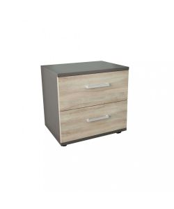 Cosma Comodino Ares Grigio e Olmo - 2 cassetti - 44,4x33x40 cm