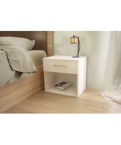 Cosma Comodino Nightstand Bianco 44,5x35x43,5 cm in Legno Moderno