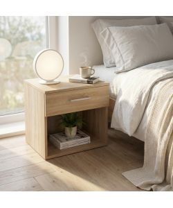 Cosma Comodino Nightstand Quercia Chiaro 44,5x35x43,5 cm Moderno