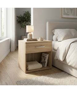 Cosma Comodino Nightstand Quercia Chiaro 44,5x35x43,5 cm Moderno
