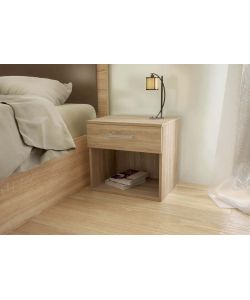 Cosma Comodino Nightstand Quercia Chiaro 44,5x35x43,5 cm Moderno