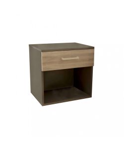 Cosma Comodino Grigio e Olmo 44,5x35x43,5 cm per Camera da Letto