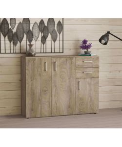 Cosma Mobile Flexi Rovere Chiaro 106x36x83 cm con 1 Cassetto Moderno