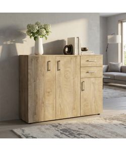 Cosma Mobile Flexi Rovere Chiaro 106x36x83 cm con 1 Cassetto Moderno