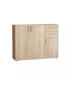 Cosma Mobile Soggiorno Quercia Chiaro 3 Ante 2 Cassetti 106x83 cm