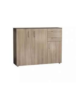 Cosma Mobile Flexi Grigio e Olmo 106x36x83 cm in Truciolare Bilaminato