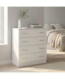 Cosma Mobile 4 Cassetti Bianco 80x45x91 cm in Truciolare Laccato