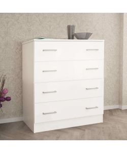 Cosma Mobile 4 Cassetti Bianco 80x45x91 cm in Truciolare Laccato