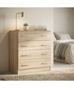 Cosma Mobile 4 Cassetti Quercia Chiaro 80x45x109h cm Moderno