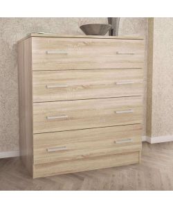 Cosma Mobile 4 Cassetti Quercia Chiaro 80x45x109h cm Moderno