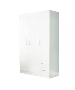 Cosma Armadio 3 Ante 2 Cassetti Bianco 120x52x190 cm Truciolare