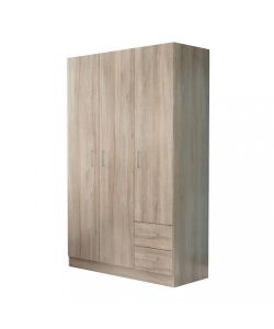 Cosma Armadio 3 ante 2 cassetti Olmo 120x52x190 cm in truciolare bilaminato