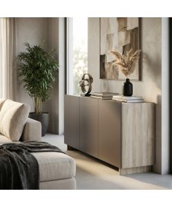 Cosma Mobile 3 Ante Antracite in Legno Bilaminato 150x40x78 cm