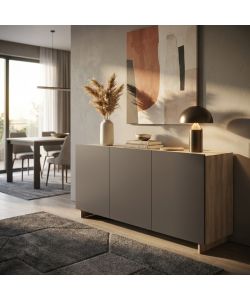 Cosma Mobile 3 Ante Antracite in Legno Bilaminato 150x40x78 cm