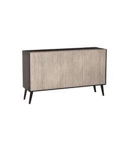 Cosma Mobile 3 Ante Antracite e Pino Chiaro 150x40x78 cm Design Moderno