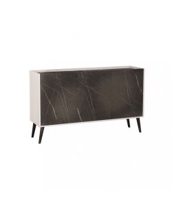 Cosma Mobile 3 ante bianco lucido 150x40x78 cm effetto marmo