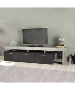 Cosma Mobile Porta TV Pino Chiaro e Antracite 220x40x52 cm