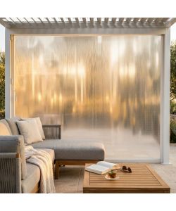 Cosma Telo Laterale Gazebo 370x238 cm Bianco in PVC Resistente agli Agenti Atmosferici