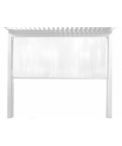 Cosma Telo Laterale Gazebo 370x238 cm Bianco in PVC Resistente agli Agenti Atmosferici