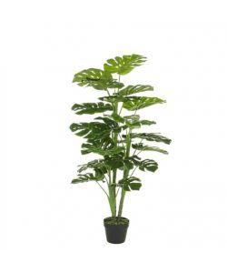 Bizzotto Pianta Filodendro Artificiale H120 cm con Vaso Cemento 60x60 cm