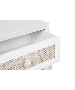 Bizzotto Mobiletto Montiel 2 Cassetti Bianco e Noce 37x31,5x56 cm