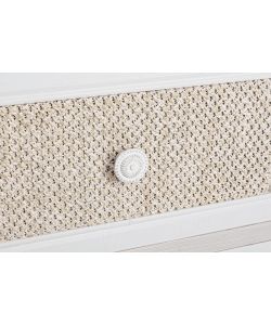 Bizzotto Cassettiera Montiel 3 Cassetti Bianco e Noce 38x30,5x72,5 cm