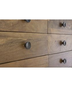 Bizzotto Cassettiera Sylvester 6 Cassetti Legno color Noce 114x80 h cm