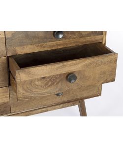 Bizzotto Cassettiera Sylvester 6 Cassetti Legno color Noce 114x80 h cm