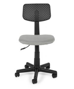 Sedia da ufficio grigia con ruote altezza regolabile 40-84 cm