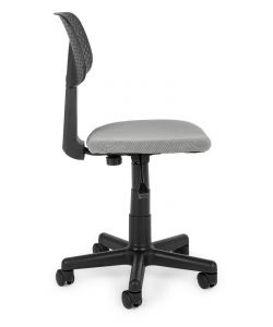 Sedia da ufficio grigia con ruote altezza regolabile 40-84 cm
