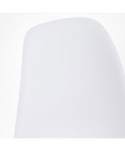 Sedia System bianca con gambe in legno di faggio da interno