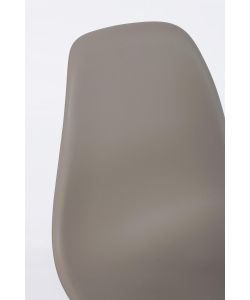 Sedia System da interno tortora con gambe in faggio