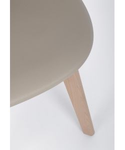Sedia System da interno tortora con gambe in faggio