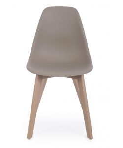 Sedia System da interno tortora con gambe in faggio