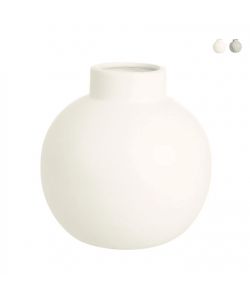 Bizzotto Vaso Decorativo Sferico in Porcellana Bianco 16 cm