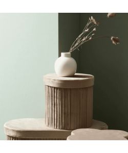Bizzotto Vaso Decorativo Sferico in Porcellana Bianco 16 cm