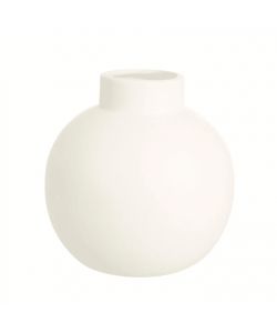 Bizzotto Vaso Decorativo Sferico in Porcellana Bianco 16 cm