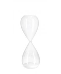 Bizzotto Clessidra Kronos H29 cm Trasparente-Bianco in Vetro