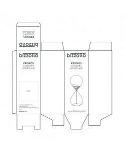 Bizzotto Clessidra Kronos H29 cm Trasparente-Bianco in Vetro