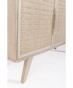 Bizzotto Credenza Sahana in Legno - 2 Ante e 3 Cassetti - 155x40x80 cm